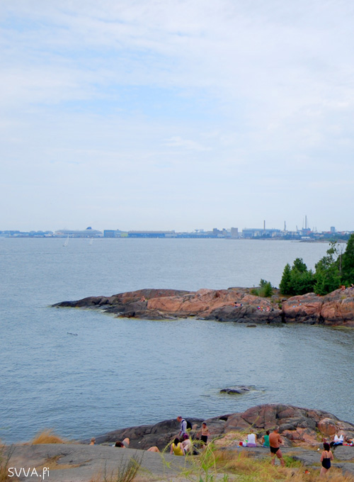 View of Helsinki skyline from Suomenlinna