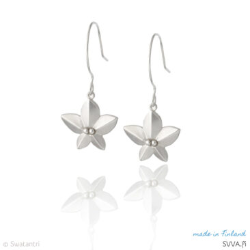 Silver jewelry earrings Orchidea