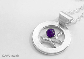 From my Studio: Silver & Amethyst Pendant