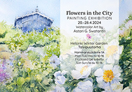 Painting Exhibition ‘Flowers in the City’ • Watercolor Art by Astari G. Swatantri